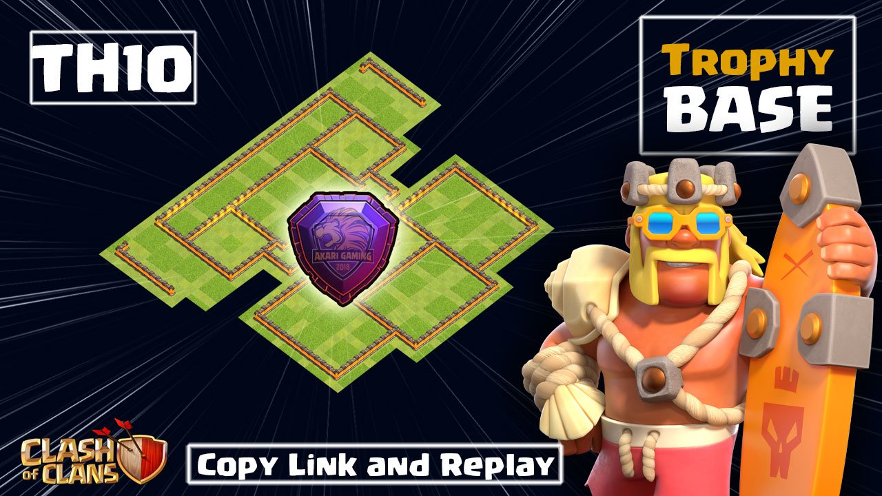 BASE TH10  BAY RANK HUYỀN THOẠI Tháng 6 2022 Clash of clans 