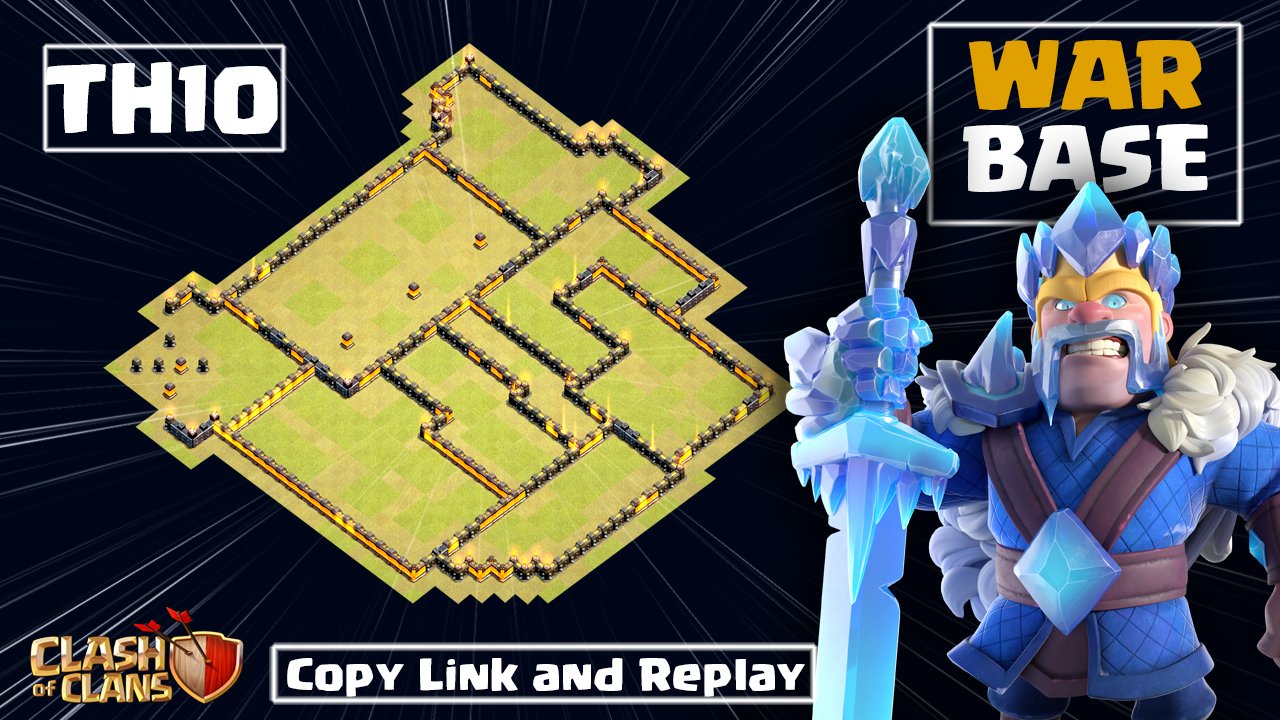 BASE TH10 Thủ War Hội Chiến - Rồng Điện Th12 ĐÁNH KHÔNG NÁT Clash of clans