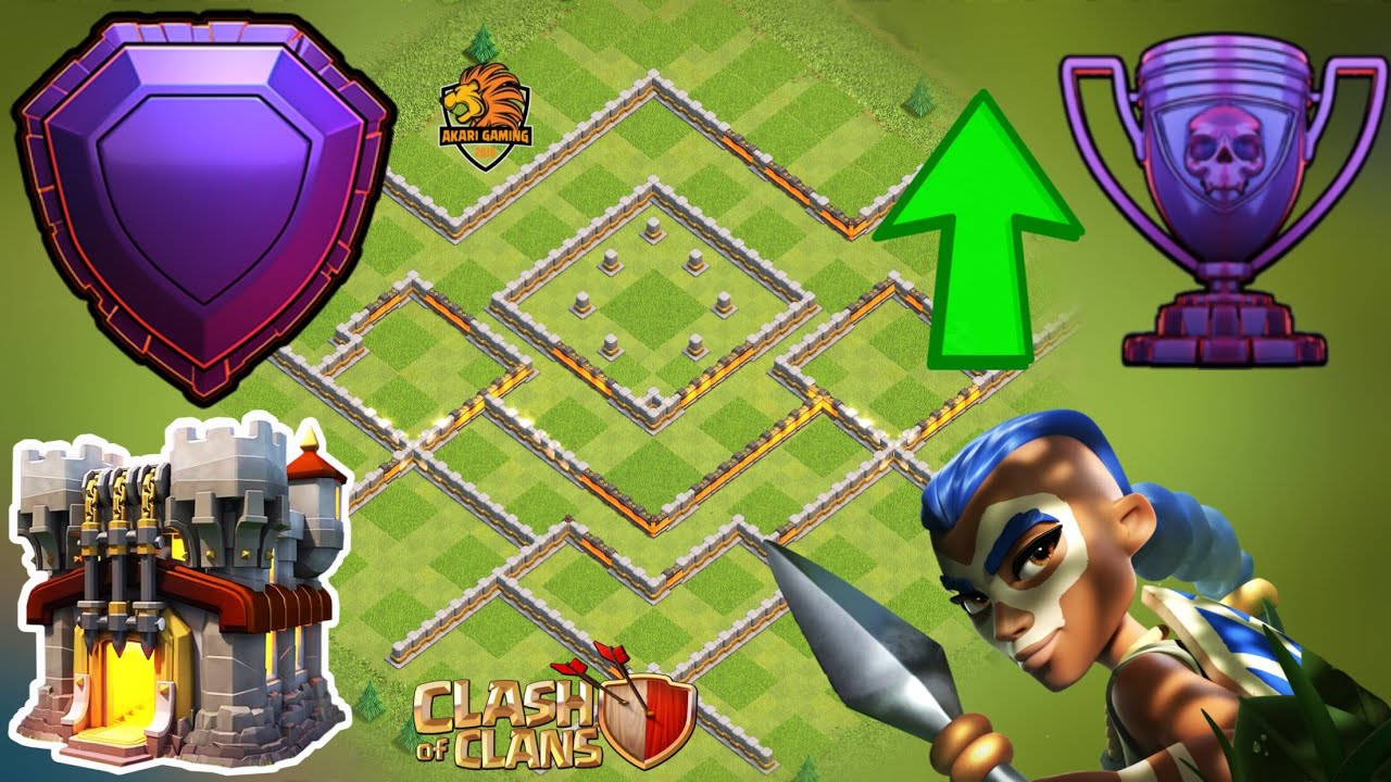 BASE TH11 RANK HUYỀN THOẠI THỦ CỘNG CÚP - RỒNG ĐIỆN KHÔNG NÁT Clash of clans