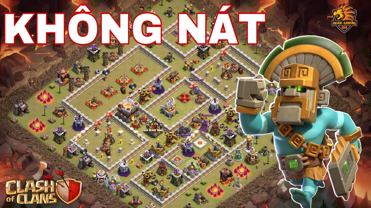 BASE TH11 THỦ WAR HỘI CHIẾN 7 NGÀY KHÔNG NÁT Clash of clans