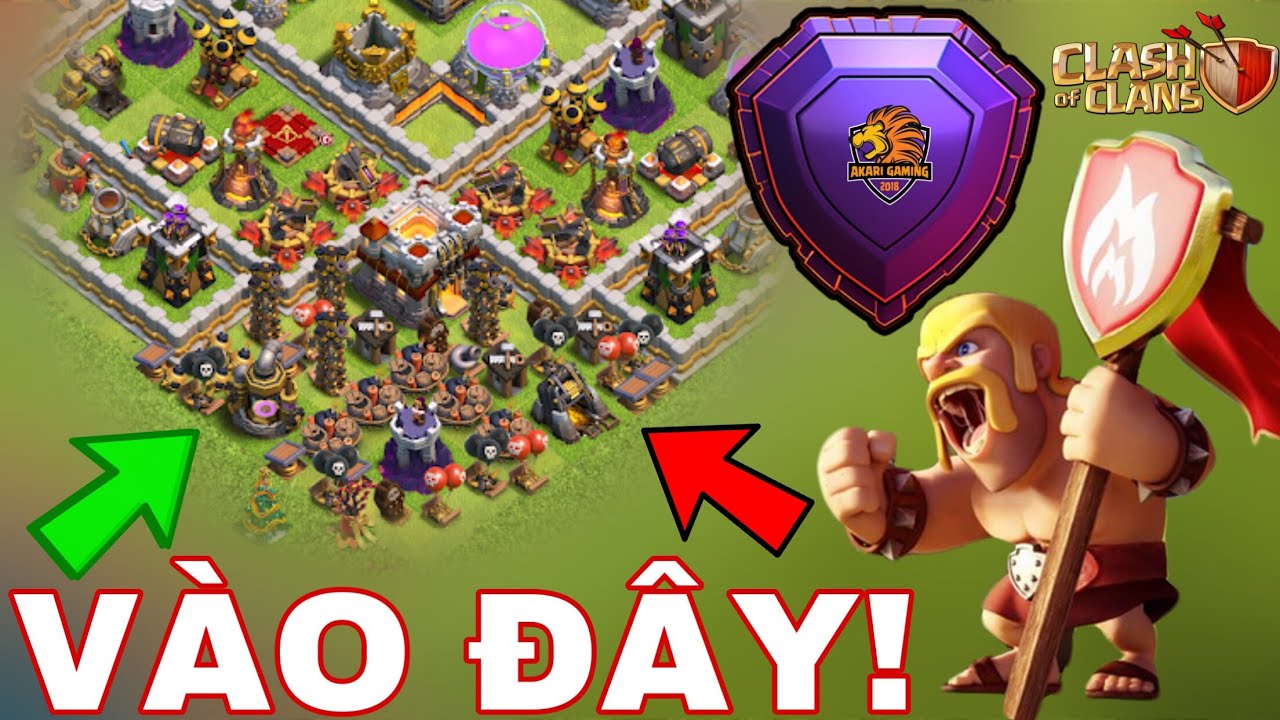 BASE TH11 TROLL LEO RANK HUYỀN THOẠI - KHÔNG MUỐN MẤT CÚP ĐỪNG VÀO Clash of clans 