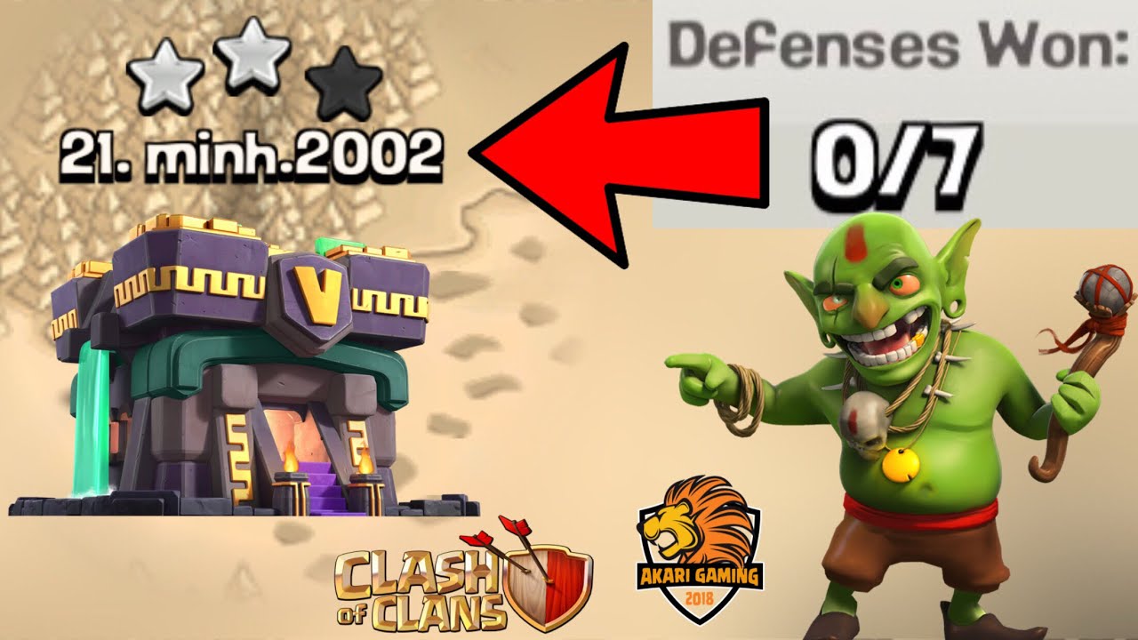 BASE TH14 CÙI BẮP THỦ 7 LƯỢT TRONG 1 WAR 50 vs 50 CỰC CĂNG Clash of clans