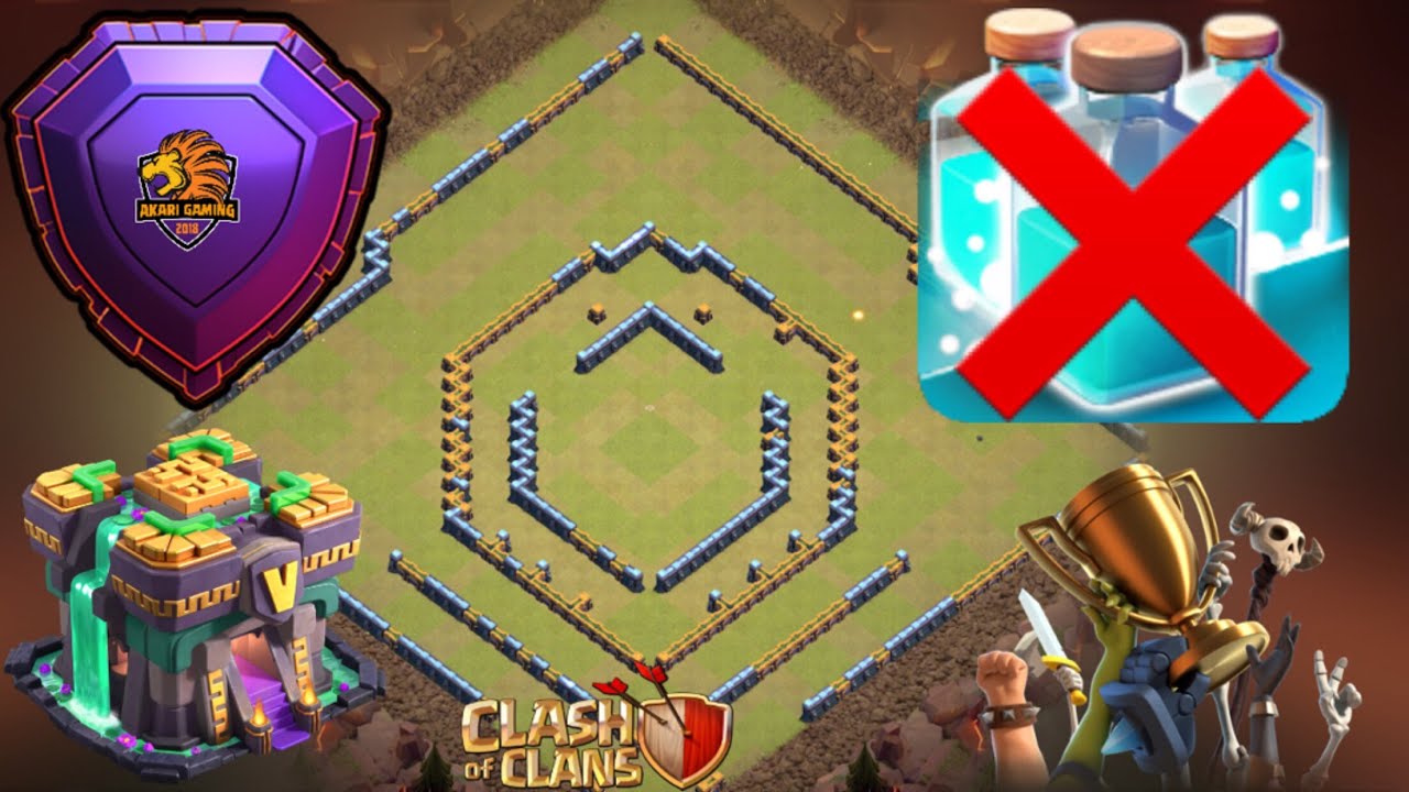 BASE TH14 CHỐNG NHÂN BẢN BAY RANK 5k4 HUYỀN THOẠI NHANH Tháng 9 2021 Clash of clans 