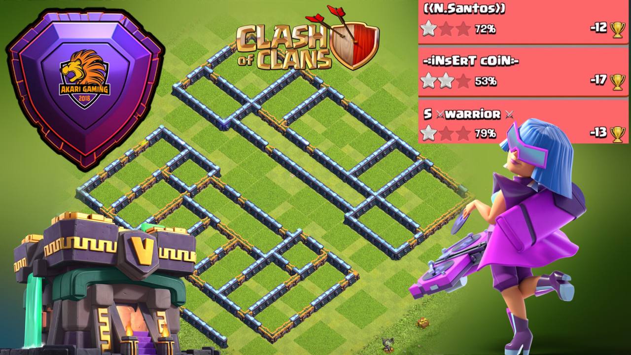 BASE TH14 DỄ 1 SAO 3 NGÀY LÊN 5k4 HUYỀN THOẠI CỰC NHANH tháng 8 2021 Clash of clans