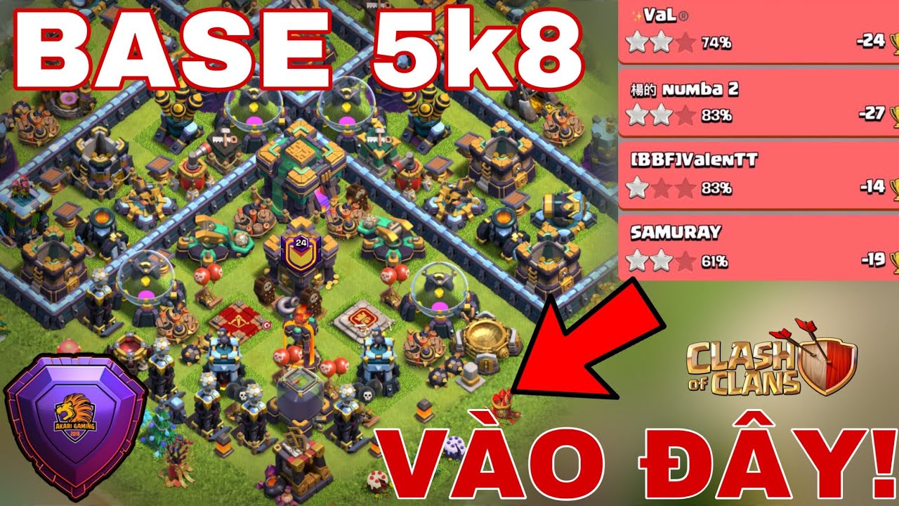 BASE TH14 RANK 5k8 HUYỀN THOẠI TOP 5 ÚC mùa giải tháng 4  2021 Clash of clans 