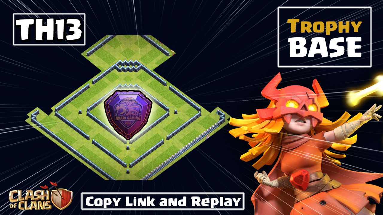 BASE Th13 Thủ Đánh 1 Sao Rank Huyền Thoại Clash of clans