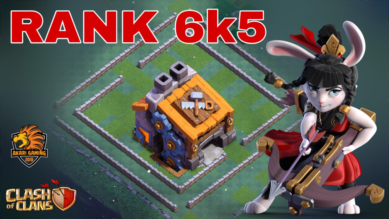 Base BH9 Thủ 1 Sao Leo Rank 6k5 Clash of clans