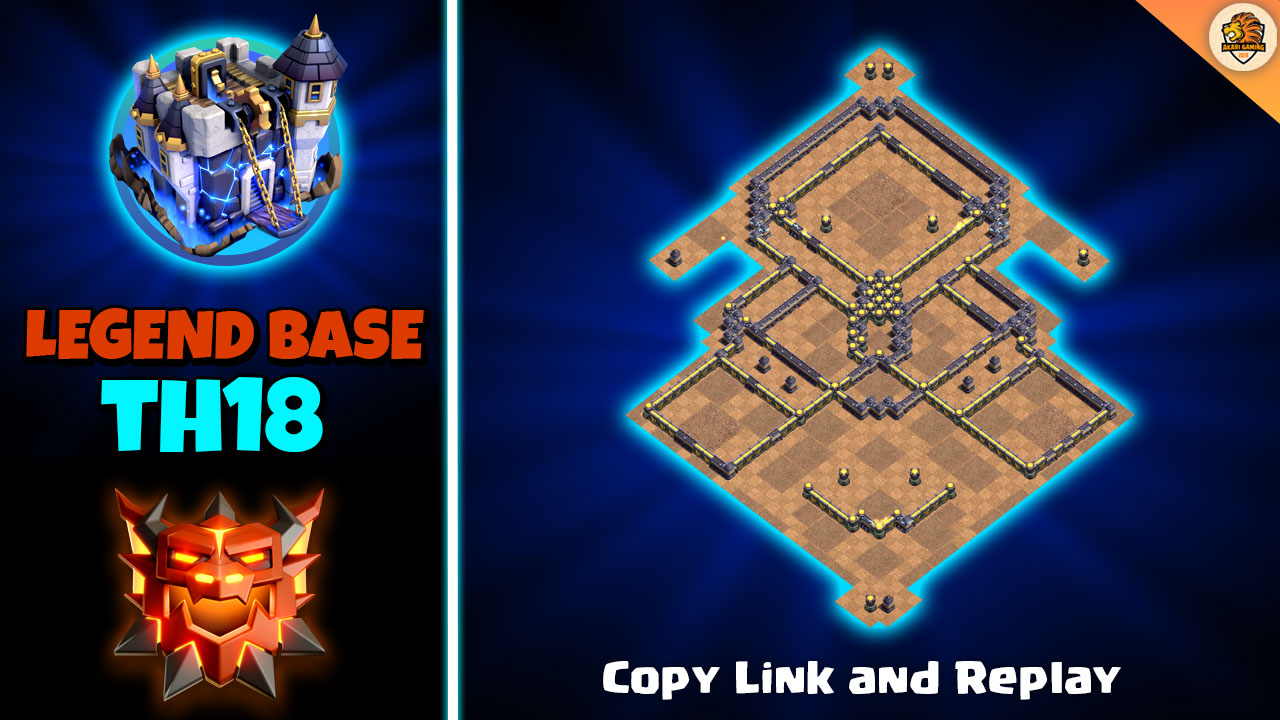 Base TH18 Thủ 5k4 1 Sao Chốt Mùa Hiệu Quả Cộng Hơn Trăm Cúp Clash of clans