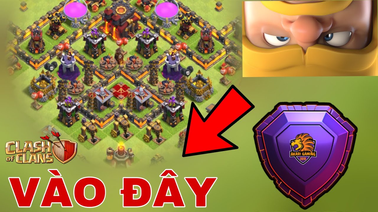 KHÔNG MUỐN MẤT CÚP ĐỪNG THẢ LÍNH VÀO ĐÂY - BASE TH10 RANK HUYỀN THOẠI Clash of clans