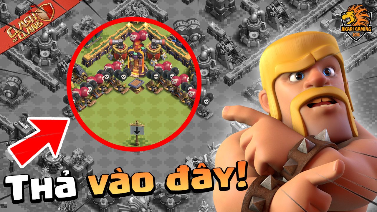 Không muốn mất cúp ĐỪNG THẢ LÍNH VÀO ĐÂY - Base Troll Th14 Clash of clans