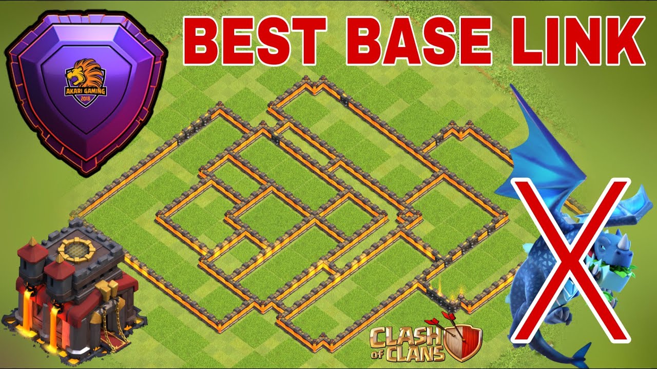 NEW BASE TH10 BAY CÚP RANK HUYỀN THOẠI RỒNG ĐIỆN CHƯA NÁT Clash of clans 