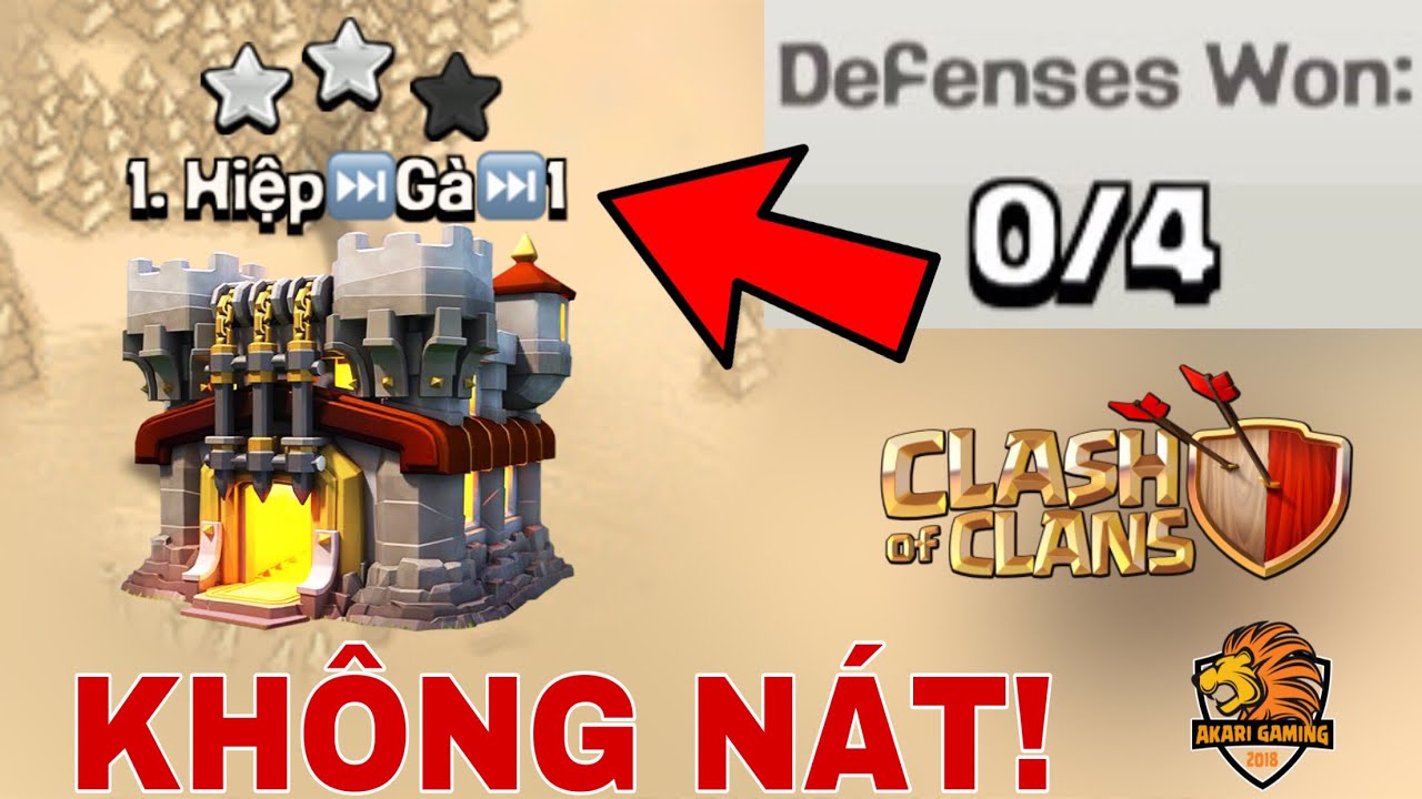 NEW BASE TH11 THỦ 4 LƯỢT KHÔNG NÁT TRONG TRẬN WAR 5 vs 5 Clash of clans