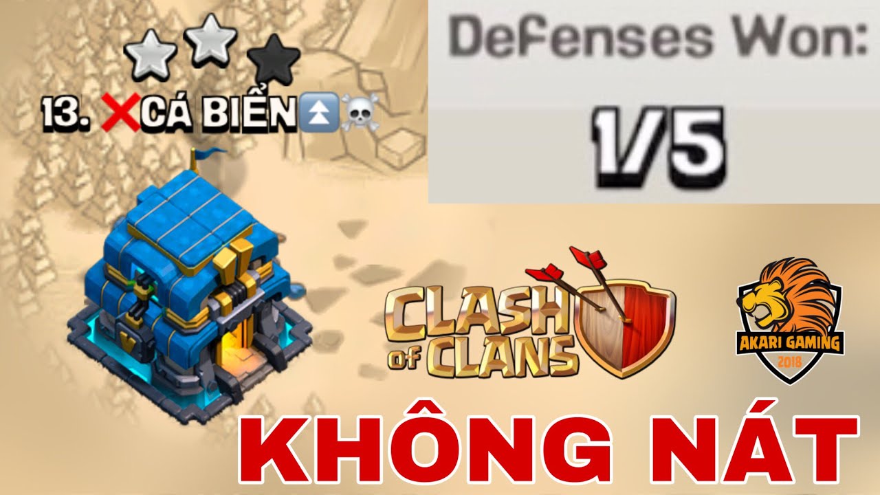 NEW BASE TH12 THỦ 5 LƯỢT KHÔNG NÁT TRONG 1 WAR - TH12 ATTACK Clash of clans