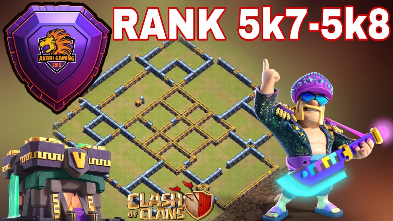 NEW BASE TH14 LEO RANK 5k7 - 5k8 HUYỀN THOẠI DỄ 1 SAO Tháng 8 2021 Clash of clans