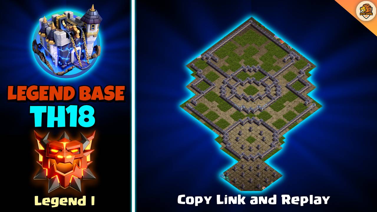 NEW BASE TH18 Huyền Thoại 1 Thủ 1 Sao - Cộng Trăm Cúp Đơn Giản Clash of clans 