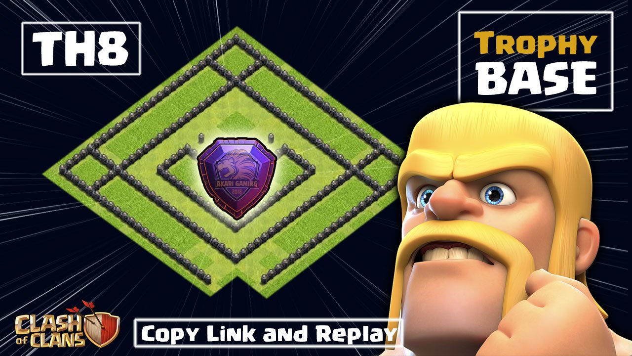 NEW BASE TH8 Thủ 1 SAO Bay Cúp Huyền Thoại tháng 8 2022 Clash of clans