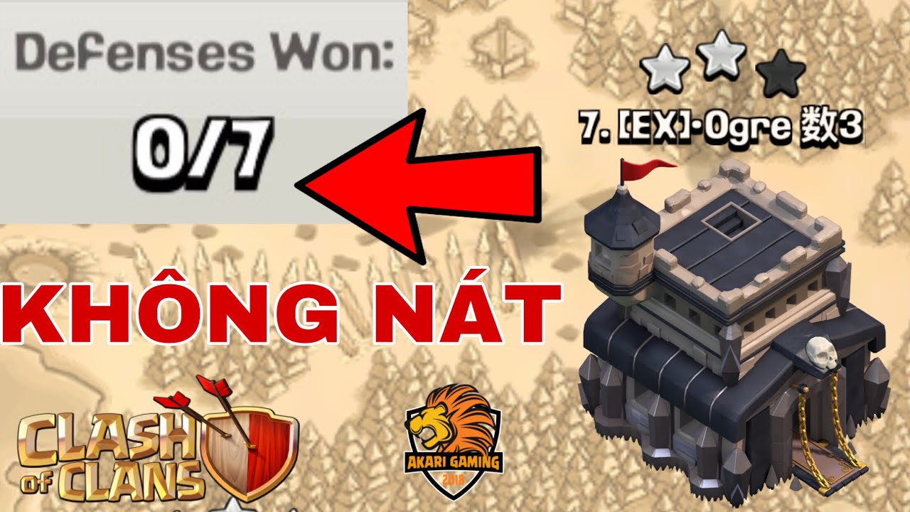 NEW BASE TH9 THỦ 7 LƯỢT KHÔNG NÁT TRONG 1 TRẬN WAR FULL SAO 30 vs 30 Clash of clans