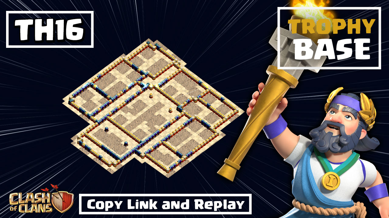 NEW Base TH16 Thủ Rank 5k7 Bay Cúp Huyền Thoại Clash of clans