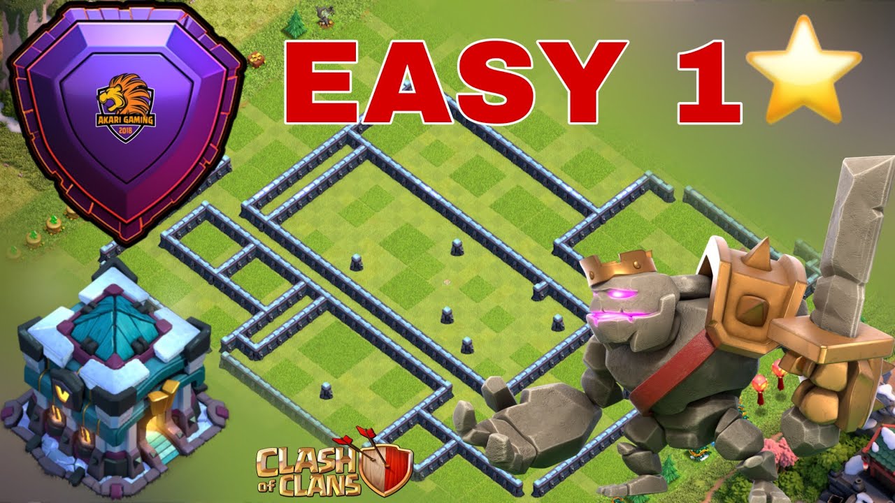 New BASE TH13 LEO RANK HUYỀN THOẠI TH14 ĐÁNH 1 SAO Clash of clans 