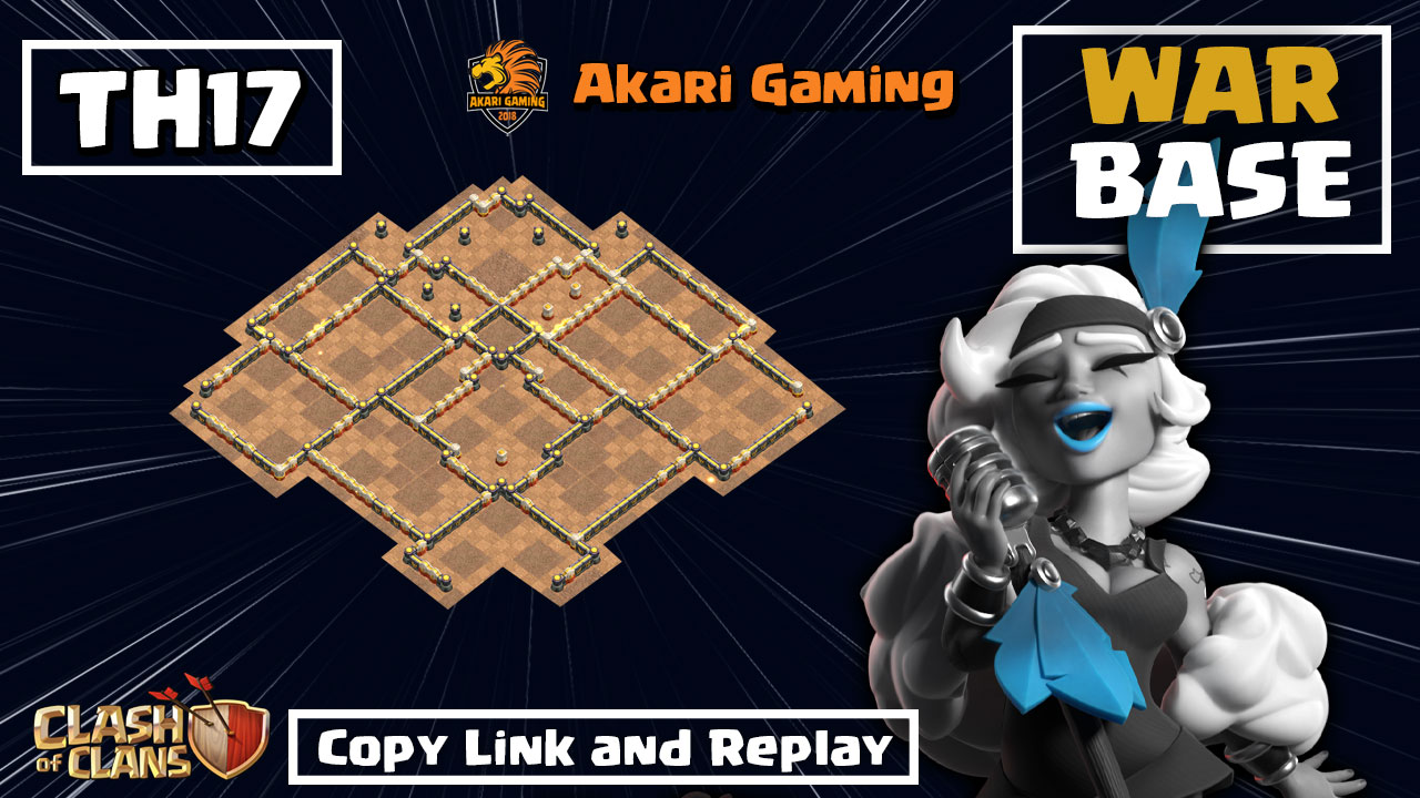 New Base TH17 có Súng Cối Bắn Đá Thủ Rank 5k9 Huyền Thoại Clash of clans 