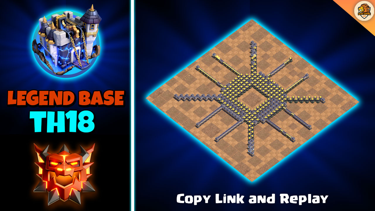 New Base TH18 Thủ 2 Sao Rank 5k4 - 5k5 Huyền Thoại Có Tổ Bom Clash of clans 