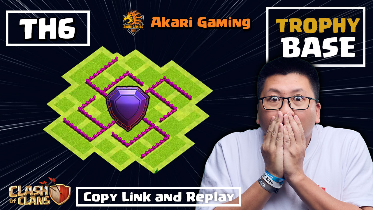 New Base TH6 Thủ Cộng Cúp Leo Rank Huyền Thoại Mới Nhất 2025 Clash of clans 