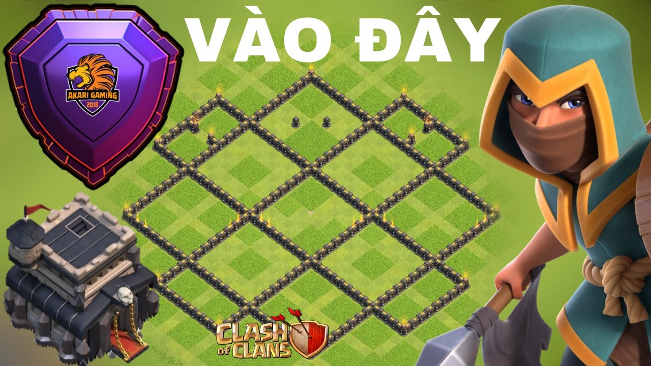 TH7 GẶP BASE TH9 NÀY LÀ CHO CÚP BAY RANK HUYỀN THOẠI Clash of clans