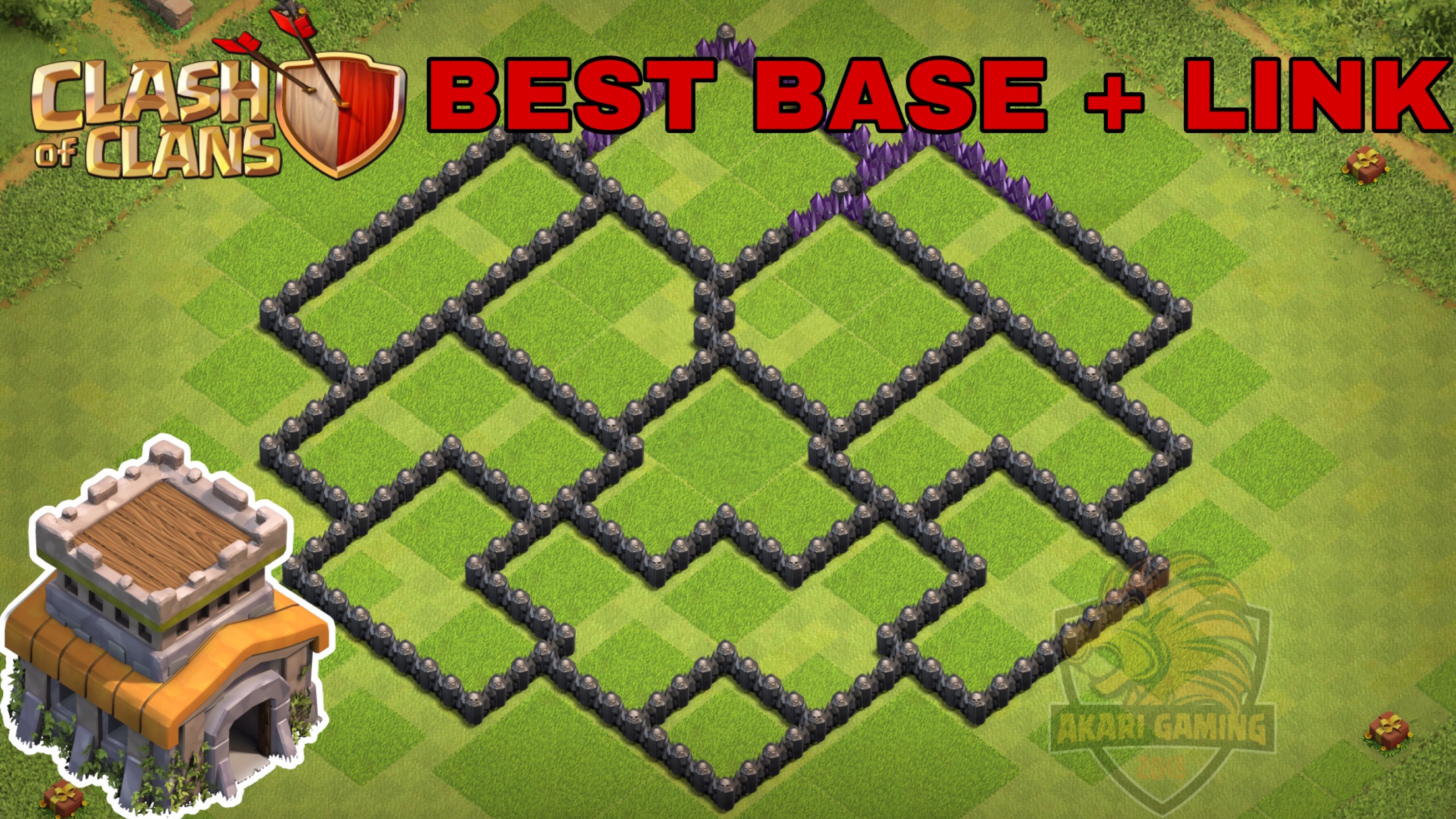 Ngôi làng thủ tài nguyên và farm TH8 Clash of clans