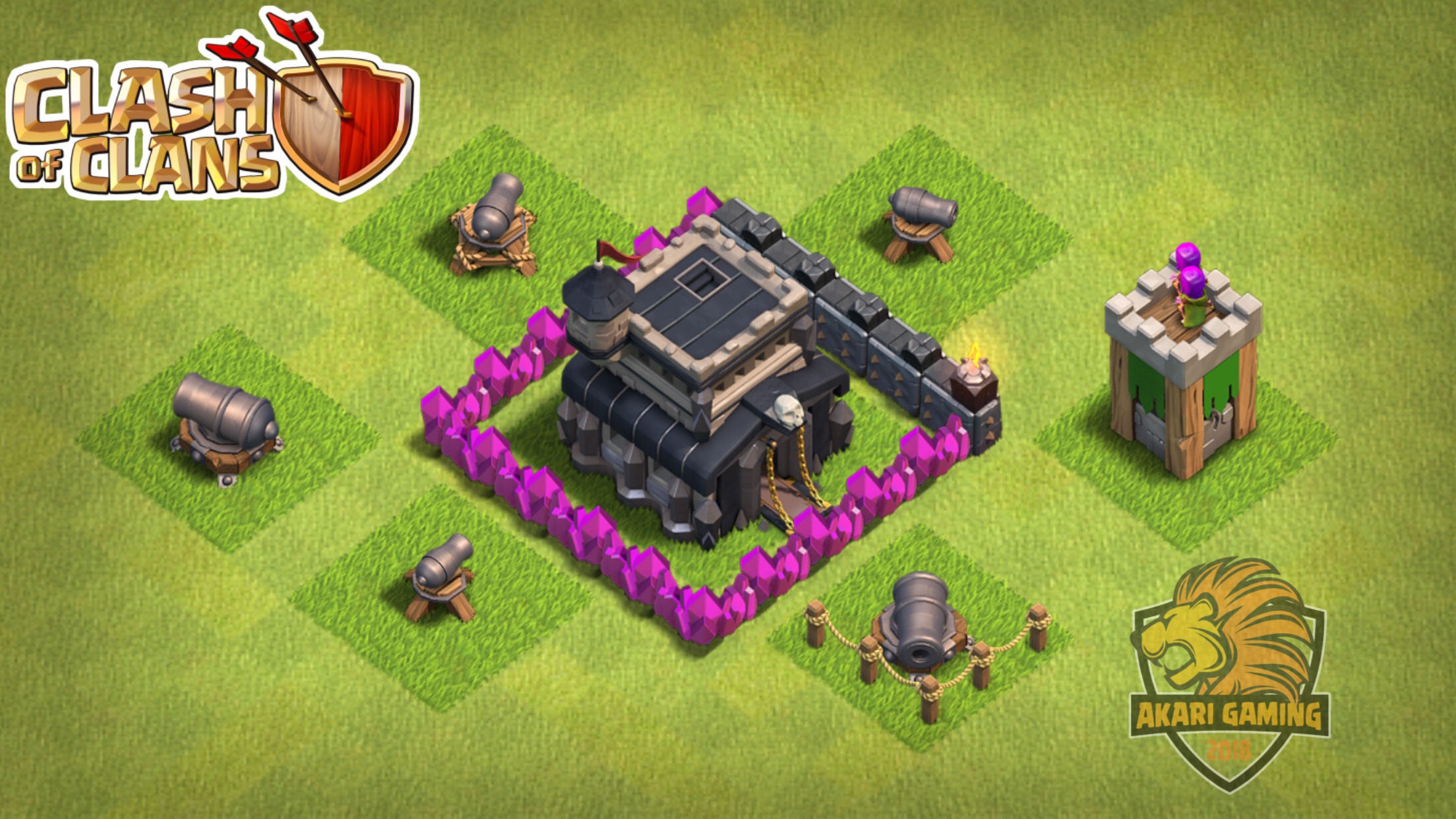 Xây lại TỪ ĐẦU Ngôi làng RUSH HALL trong Clash of clans - Phần 10 | Akari Gaming