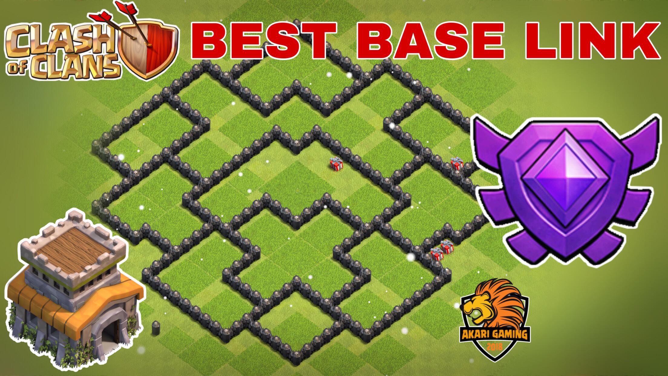 MẪU BASE TH8 CHỐNG 3 SAO LEO RANK PHA LÊ Clash of clans