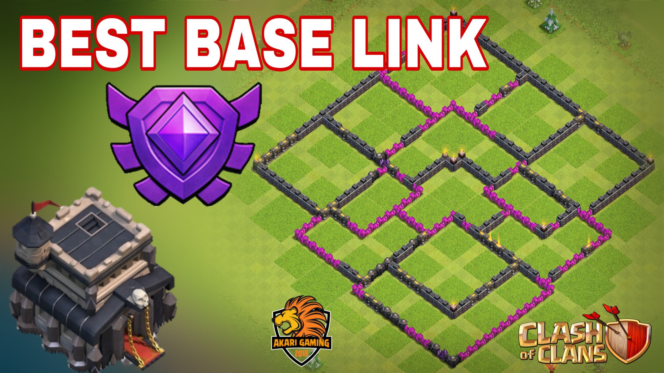 NEW BASE CHỐNG 3 SAO TH9 THỦ TÀI NGUYÊN Clash of clans | Best Base Link