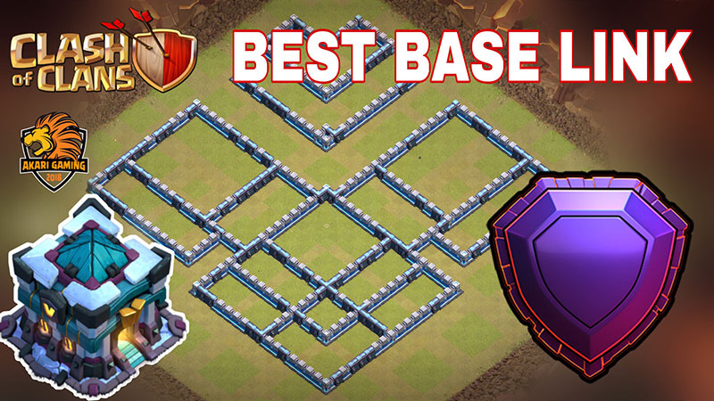 MẪU BASE TH13 chống 3 sao LEO RANK HUYỀN THOẠI Clash of clans