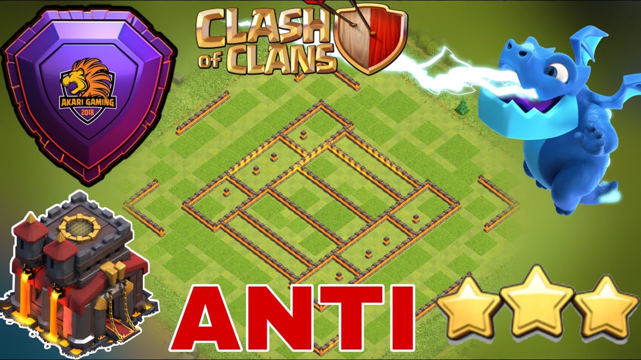 BASE TH10 LEO RANK HUYỀN THOẠI Clash of clans