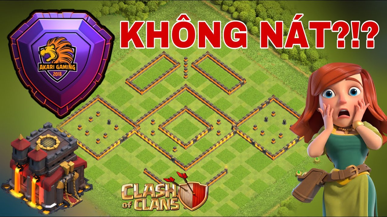 BASE TH10 PHÒNG THỦ YẾU LEO RANK HUYỀN THOẠI Clash of clans