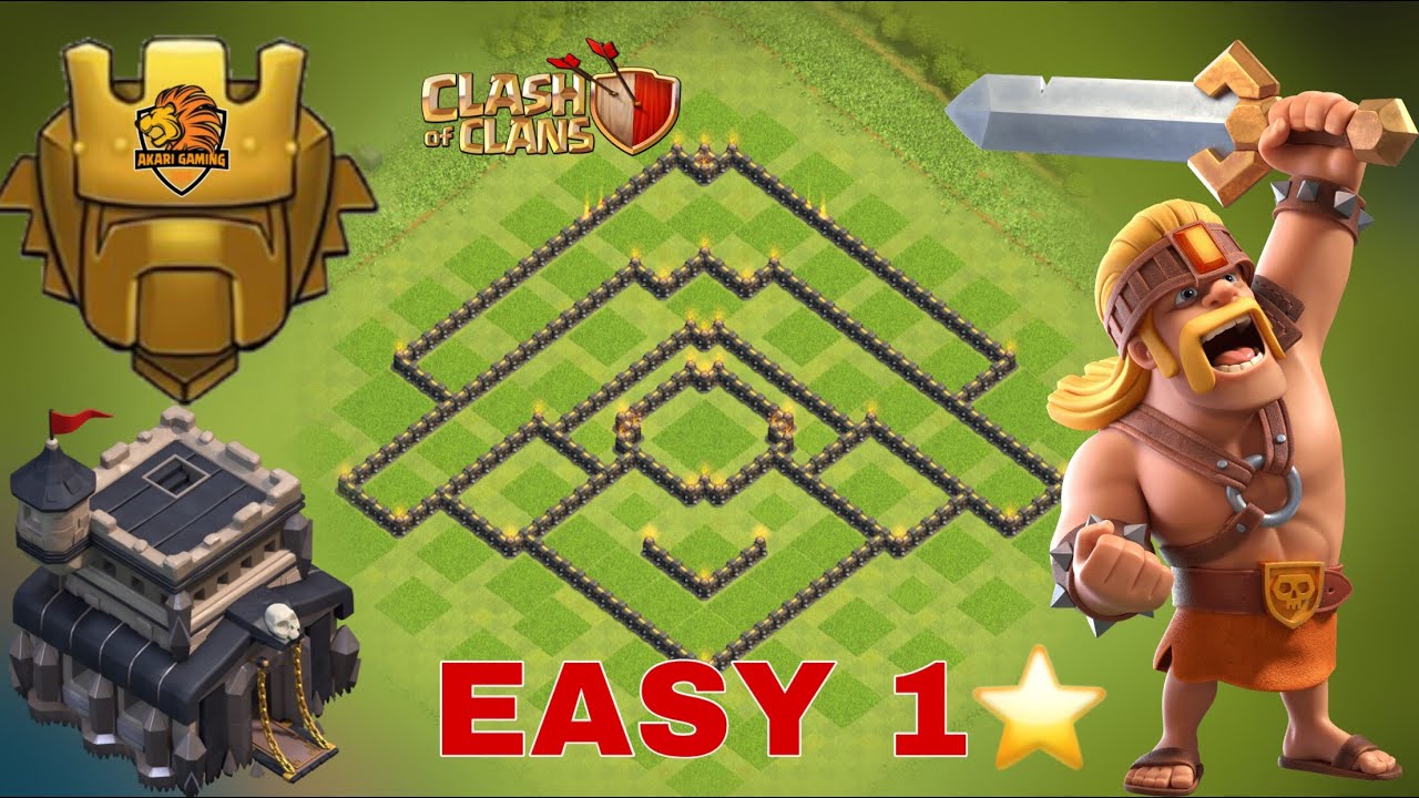 BASE TH9 LEO RANK TITAN KHIẾN TH7 GẶP KHÓ KHĂN Clash of clans