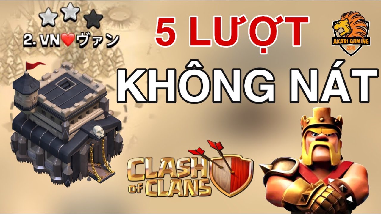 MẪU BASE TH9 BỊ ĐÁNH 5 LƯỢT KHÔNG NÁT TRONG WAR Clash of clans