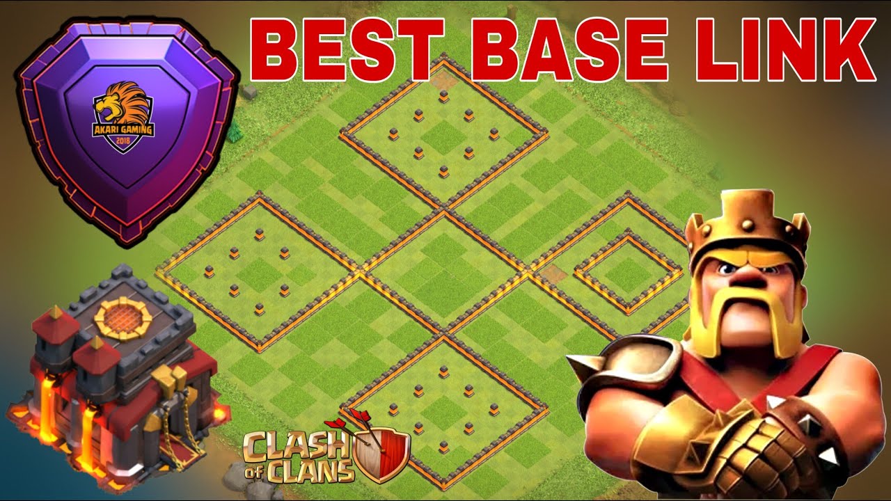 BASE TH10 4 Ô VUÔNG BAY CÚP HUYỀN THOẠI CỰC HIỆU QUẢ Clash of clans