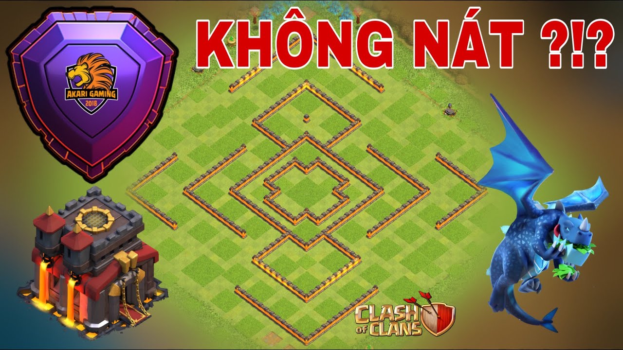 NEW BASE TH10 INFERNO BẤT TỬ RỒNG ĐIỆN KHÔNG NÁT LEO RANK HUYỀN THOẠI Clash of clans