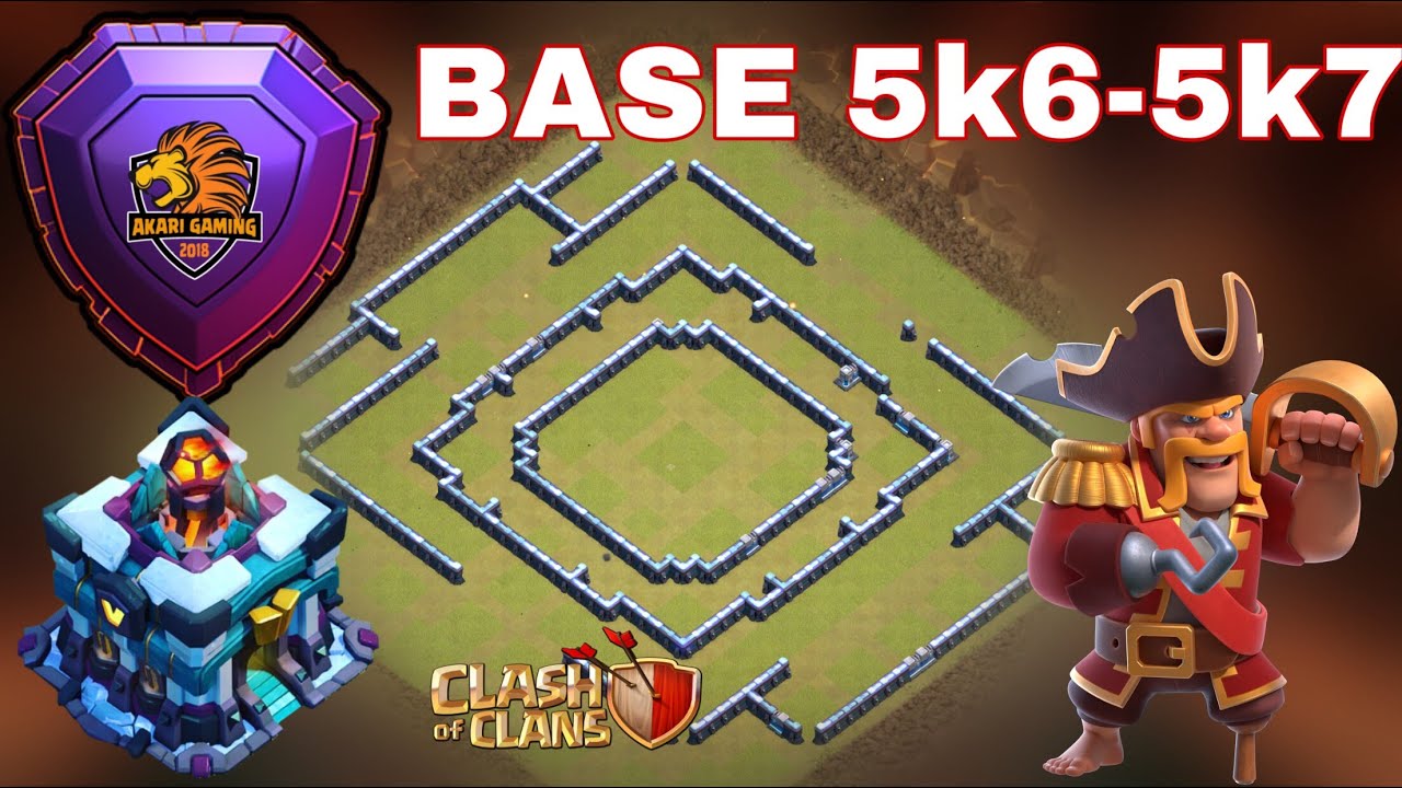 NEW BASE TH13 BAY 5k6 -5k7 BAY CÚP HUYỀN THOẠI CHẤT LƯỢNG Clash of clans