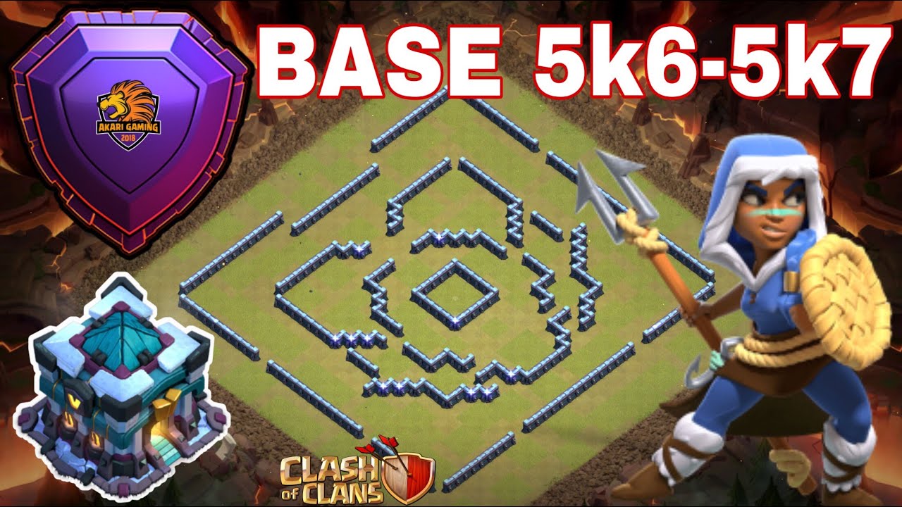 BASE TH13 BAY 5k6 -5k7 CÚP LEO RANK HUYỀN THOẠI MÙA UPDATE Clash of clans