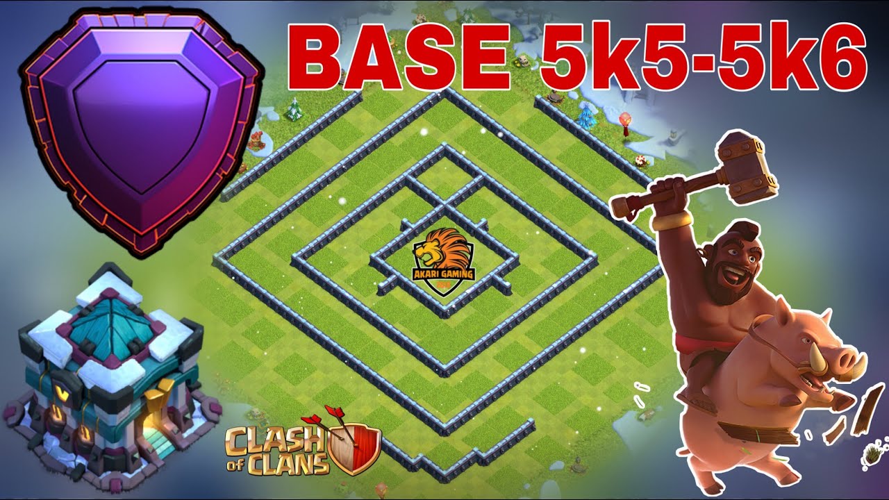 BASE TH13 LEO RANK HUYỀN THOẠI 5k5 - 5k6 CÚP CUỐI MÙA Clash of clans