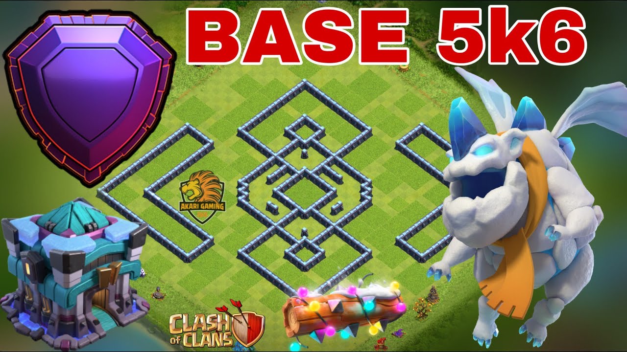 BASE TH13 LEO RANK HUYỀN THOẠI TROLL 1 SAO 5k6 CÚP ĐÓN BIG UPDATE Clash of clans