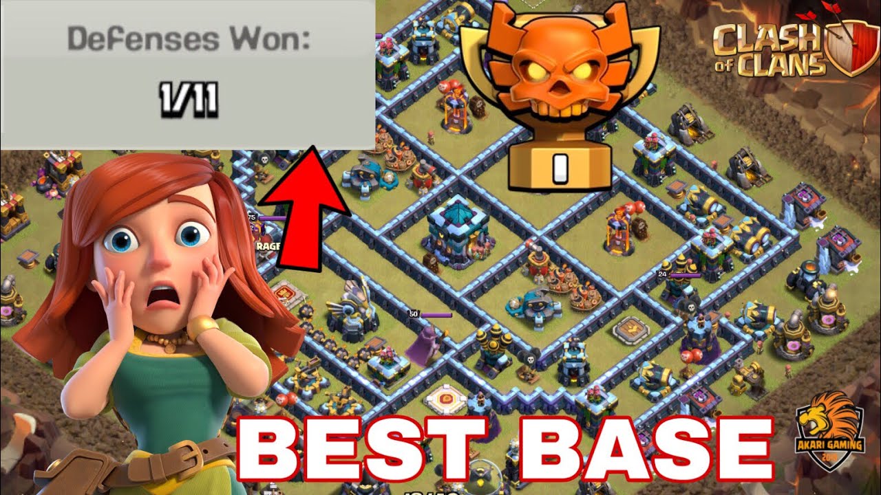 BASE TH13 ĐIÊN RỒ THỦ 11 TRẬN WAR ELITE HÀN QUỐC CỰC MẠNH CHUỖI 13 Clash of clans