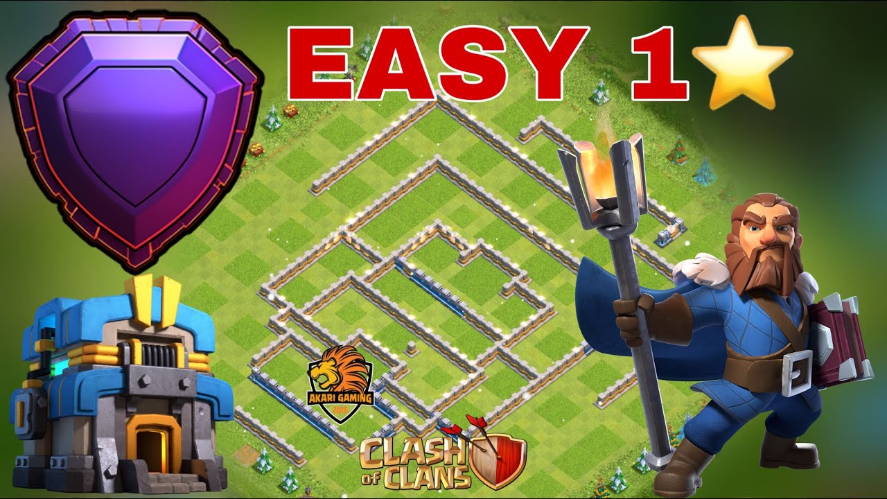 BASE TH12 CÙI BẮP MỚI LÊN LEO RANK HUYỀN THOẠI DỄ 1 SAO Clash of clans